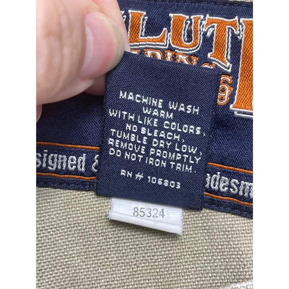 Duluth Trading Co Overalls Workwear 32x34 Tan Fire Hose Cotton Canvas Bibs